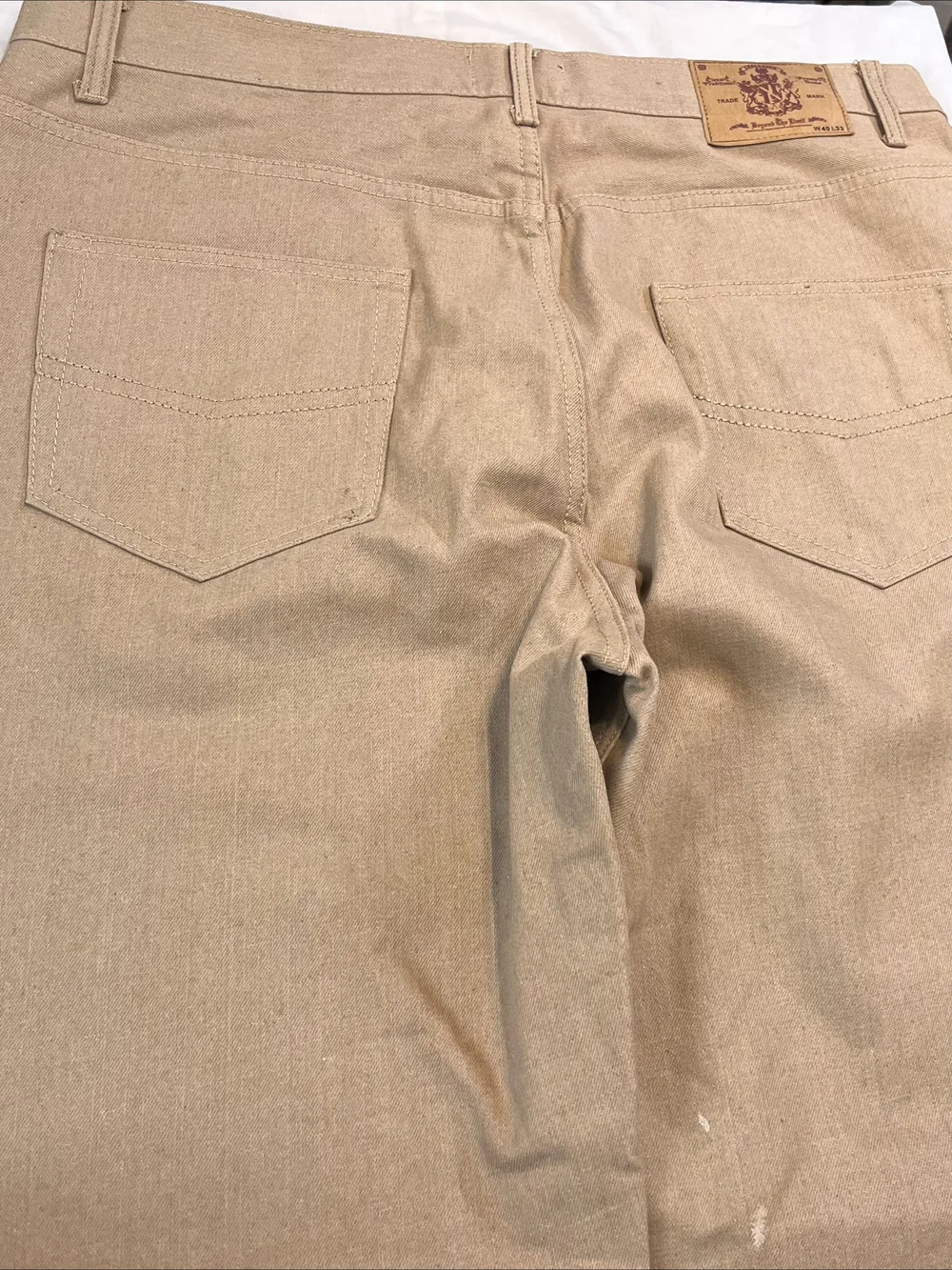 Byon The Limit. Men's Beige Denim Pants W40 L33